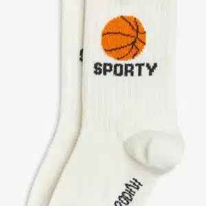 White Sporty Basketball Sock