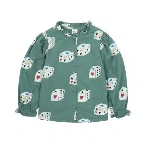 Heart Dice Shirring Blouse