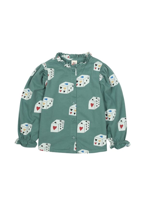Heart Dice Shirring Blouse