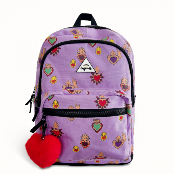 Backpack Heart Flames