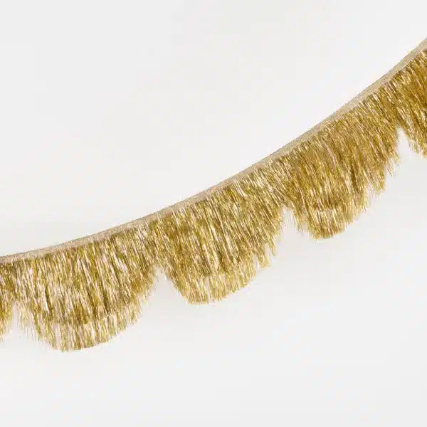 Gold tinsel scallop garland - Afbeelding 3